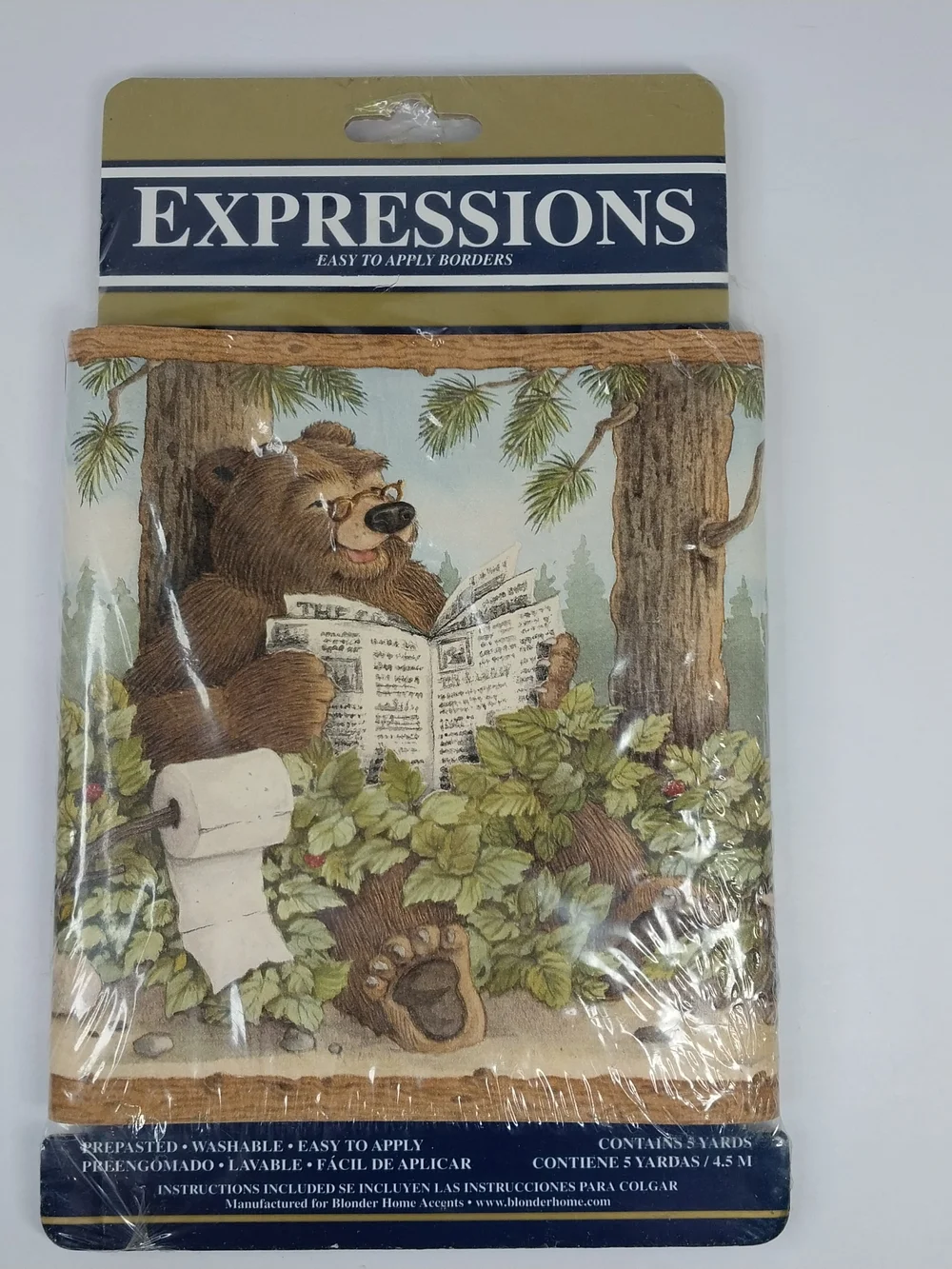 2006 Expressions 5 Yards Prepared Wallpaper Border Bathroom Wildlife Country